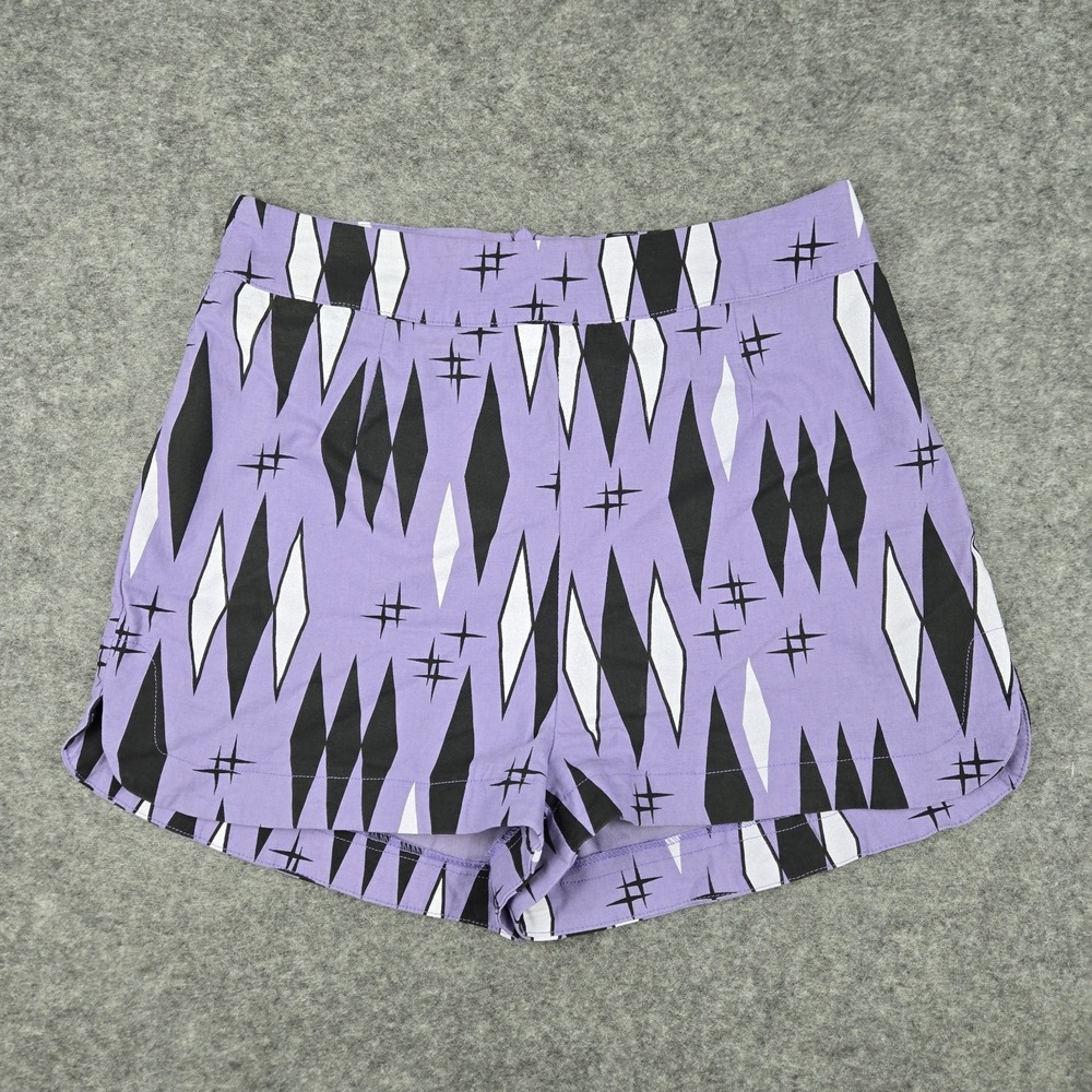 Sourpuss Women's Retro Sweetie Pie Shorts Size Medium Purple Rockabilly MCM - Picture 2 of 8